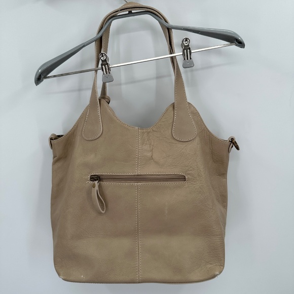 BORSE in PELLE Leather Shoulder Bag Made in Italy with Crossbody Strap in Tan - Picture 7 of 13